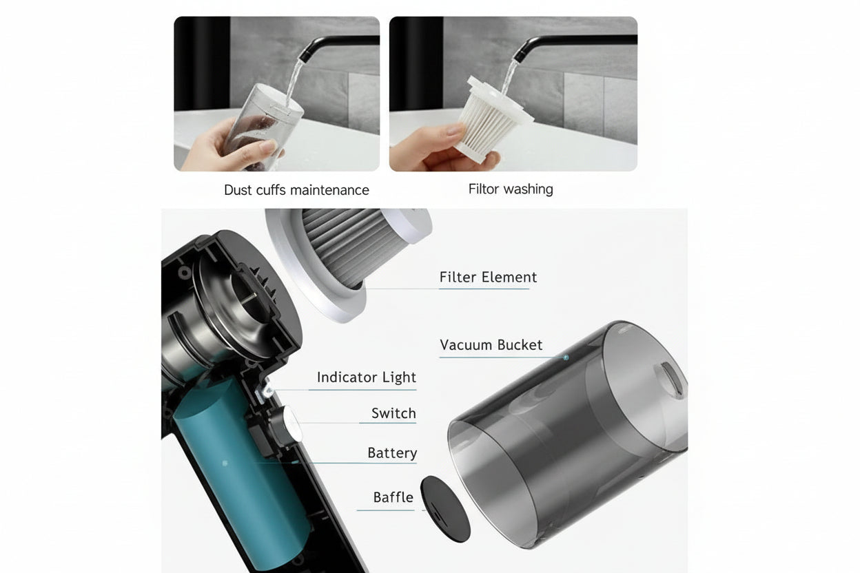 Portable Air Duster Wireless Vacuum Cleaner